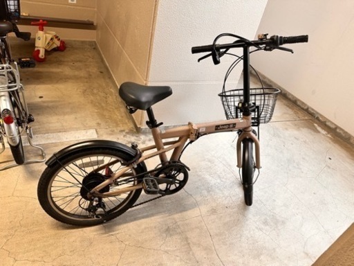 Jeep 折りたたみ自転車 JE-206G サンド 前バスケット付き Jeep ジープ