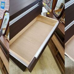 ハイチェスト 7段チェスト 引出し8杯 ダークブラウン 木目模様□横幅80