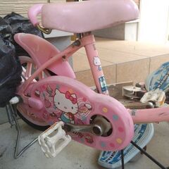 １２インチ子供用　女児　自転車　ピンク色キティ