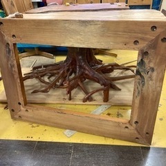 時代家具 日本製 欅 けやき 総無垢 天然木 囲炉裏火鉢 座卓 座敷机 ローテーブル リビングテーブル