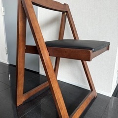 【椅子】ブラウン ICHIBAのイス 折りたたみ可能　　