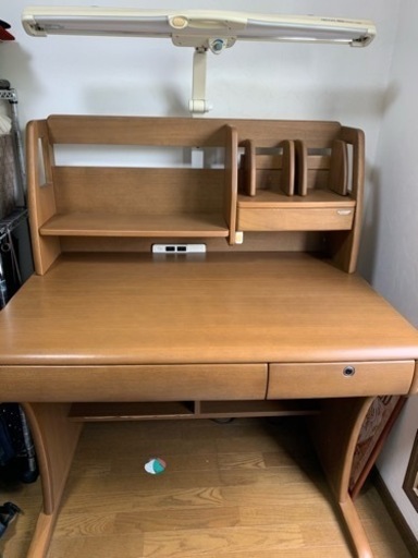 神奈川pay可】T327) 【良品】Karimoku Benesse 学習机 W110cm 神奈川pay可】T327) 【良品】Karimoku Benesse 学習机 W110cm