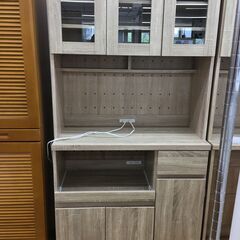 ★ジモティ割あり★  食器棚 ダークブラウン H100.5×D43×W150 クリーニング済み HJ3110 ☆ジモティ割あり☆ 食器棚 W90×D41×H183 クリーニング済み SJ5449