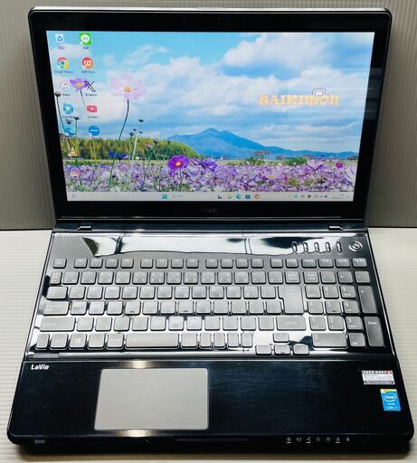 保証1ヶ月、インボイス対応、代引き発送可！Windows11、Core i7、SSD256GB(新品)、メモリ8GB、NEC製ノートパソコン、CD,DVD,Blu-rayドライブ、タッチモニター、ｶﾒﾗ、Bluetooth、ACアダプター付属、ブルーレイ、タッチパネル、タッチスクリーン、エヌイーシー
