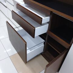 ☆値下げしました！！☆?河口家具製作所?2面レンジボード?木目調?