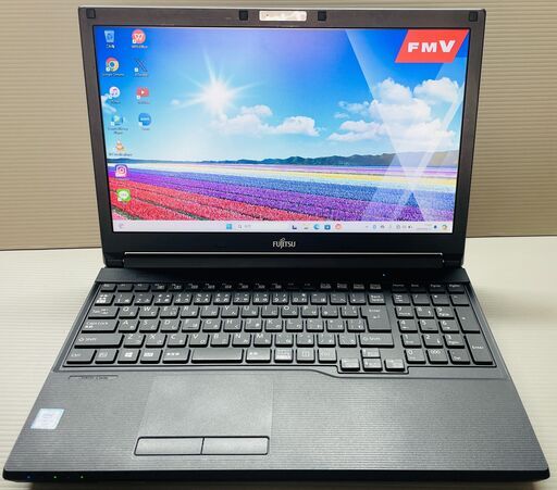 保証1ヶ月、インボイス対応、代引き発送可！Windows11、Core i5、SSD256GB(新品)、メモリ8GB、FUJITSU製ノートパソコン、CD,DVD,ドライブ、ｶﾒﾗ、Bluetooth、ACアダプター付属、富士通、LIFEBOOK、ライフブック、ノートPC