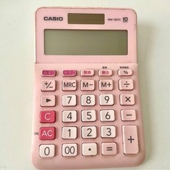 中古品　カシオ　電卓ピンク