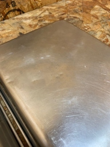 6234) クローバー印 18-8 ステンレス 角バット 浅型 21枚取 8個 中古品