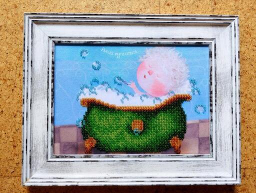 ビーズのアート絵　2個セット