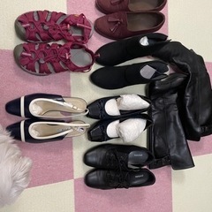 婦人靴、ブーツ、サンダル7足セット　24.5cm