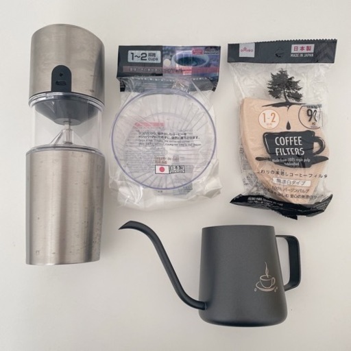 【引渡予定者有】 G-LIFE 電動コーヒーミル コーヒーポットなど