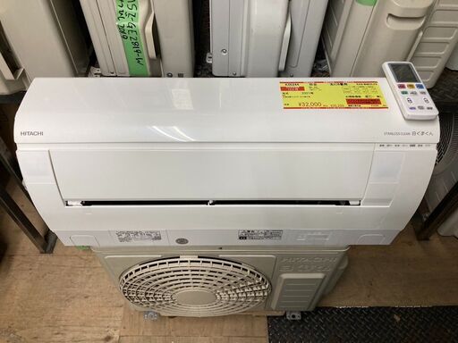K05244　中古エアコン 日立 2021年製 主に6畳用 冷房能力 2.2KW / 暖房能力 2.5KW