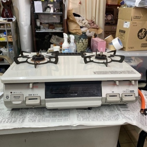 中古 リンナイ Rinnai LPガス用ガスコンロ RTE597BE 12A・13A ガステーブル 生活家電 キッチン家電