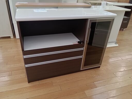 ★ジモティ割あり★ 古賀家具 キッチンカウンター ブラウン H90×D45×W120 クリーニング済み TK1984