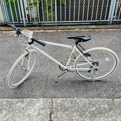 白色 ６段軽快 ク口スバイク 自転車 
