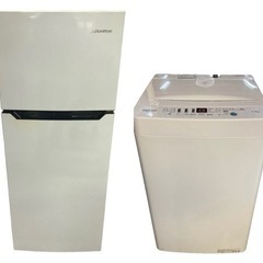 ハイセンス　4．5kg全自動洗濯機& 120L 2ドア冷凍冷蔵庫...