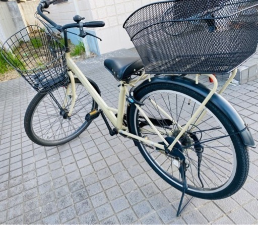 【終了】自転車 24インチ〈後ろカゴ付き、取り外し可能〉