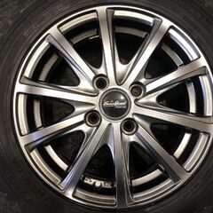 【DUNLOP WM01 155/65R14】スタッドレス【MANARAY SPORT EuroSpeed 14インチ 4本 4.5J4HPCD100+45】バリ溝 N-BOX スペーシア等　(VTJ837)