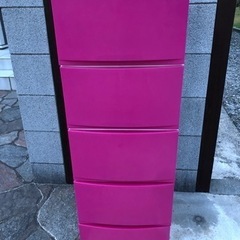 【取引決定】ピンク　衣装ケース　家具 収納家具 