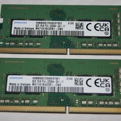 サムスン　DDR４　3200　8GB２枚