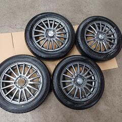 商談中　夏タイヤ　155/65R14　8分山　アルミ　14インチ...