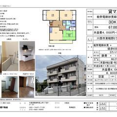 66.27㎡３DK。ファミリーにオススメ。閑静な住宅街で住環境良好。