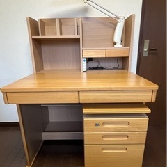 【引取りまたは着払い限定】ニトリ学習机セット家具 オフィス用家具 机