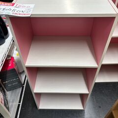 ☆中古￥600！カラーボックス　家具　収納家具　ピンク　幅42㎝...