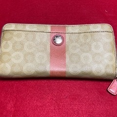 COACH 長財布　ベージュピンク　美品　356ー04ー3