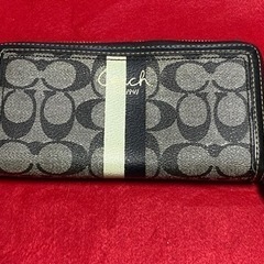 COACH 長財布　ブラックベージュ　美品　66ー8ー5000ー5