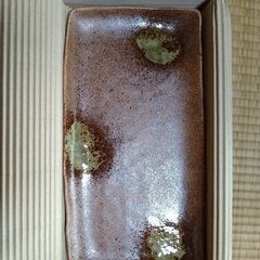 庫山窯 前畑陶器 宴 組皿 大皿 角皿 美濃焼 和食器 茶色2枚組 