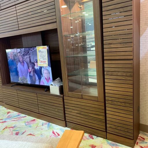 ジモティ来店特価!!　ハイTVボード　PORTE120TV　ナチュラル　　J-0811 ジモティ来店特価!! ハイTVボード PORTE120TV ナチュラル J-0811