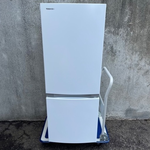 2020年製 東芝 153L 整理しやすい3段ドアポケット！耐熱100℃テーブルボード 2ドア冷蔵庫【GR-R15BS-W】