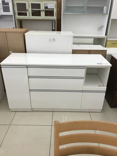 ★ジモティ割あり★ NITORI レンジ台 ホワイト H85×D50.5×W150 クリーニング済み HJ2825