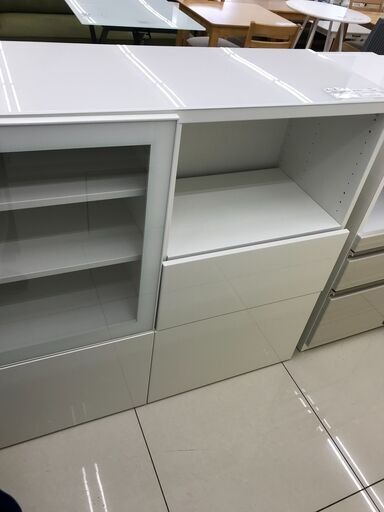 ★ジモティ割あり★ IKEA レンジボード ホワイト H104×D42×W120 クリーニング済み HJ2828