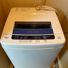 洗濯機　AQUA  AQW-S60B