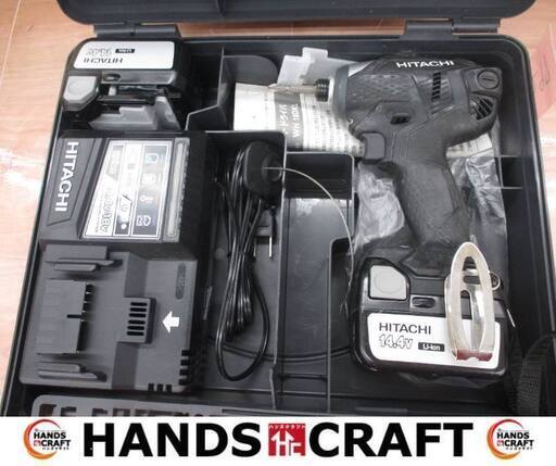 日立　HITACHI　WH14DKL　インパクトドライバ　中古品　バッテリ14.4V二個/充電器/説明書付き　【ハンズクラフト宜野湾店】