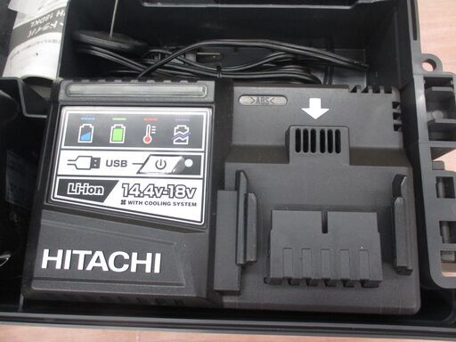 日立　HITACHI　WH14DKL　インパクトドライバ　中古品　バッテリ14.4V二個/充電器/説明書付き　【ハンズクラフト宜野湾店】