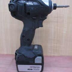 日立　HITACHI　WH14DKL　インパクトドライバ　中古品　バッテリ14.4V二個/充電器/説明書付き　【ハンズクラフト宜野湾店】