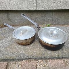 【取引中】キャンプ用 鍋 2個セット 生活雑貨 食器 和皿