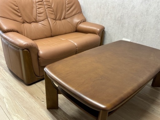美品 2人がけソファ テーブルセット