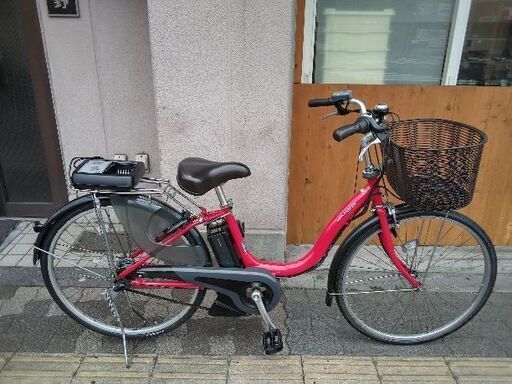 YAMAHA[ヤマハ]PAS NaturaM(ナチュレエム)26吋 電動アシスト自転車 6.2Ahバッテリー+キー2本付き(レッド)
