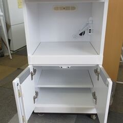 幅49㎝ レンジ台　Ｎアクア４９ レンジラック エナメル塗装 高さ120×奥行43㎝ キッチンボード ホワイト 札幌 北20条店