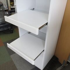 幅49㎝ レンジ台　Ｎアクア４９ レンジラック エナメル塗装 高さ120×奥行43㎝ キッチンボード ホワイト 札幌 北20条店