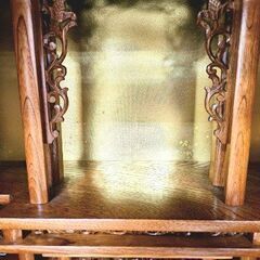 大型仏壇 彫刻 高級感 引き出し付き 仏具 供養 和風 木目柄 鳥の彫刻 和室 豪華