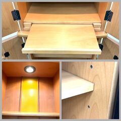 仏壇　ライトブラウン 大型 先祖供養　モダン仏壇　高級感　ライト付き　引出し　おしゃれ　和風　スリム仏壇