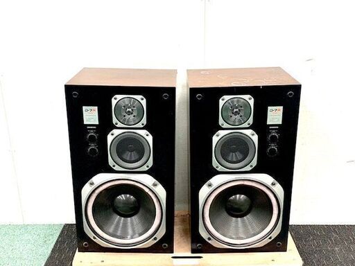 ONKYO オンキョー スピーカーペア D-7R 3WAY3スピーカー エアサスペンション方式 ブックシェルフ型 1982年