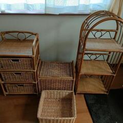 【値下げ】籐ラタン家具3点セット