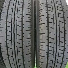ガリ無し 社外アルミ付 バリ溝 ダンロップ 22年 145R12 6PR 軽バン/軽トラ/