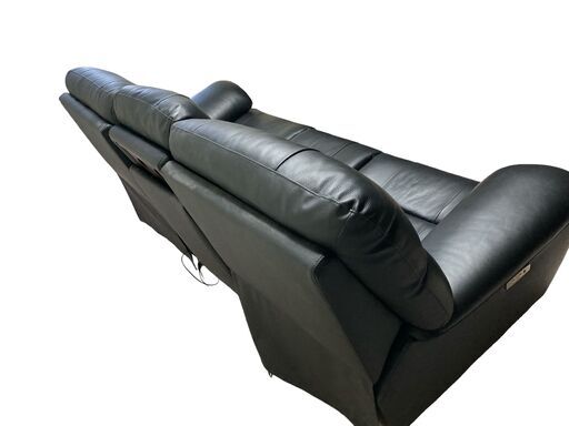 【本日まで】ニトリ 電動リクライニングソファ 3人掛け② 3人掛け両電動リクライニングソファ 本革(一部合成皮革)タイプ (LS02 2